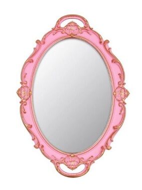 THINKSPACE NWT baroque mirrored tray -pink/gold 14.5x10